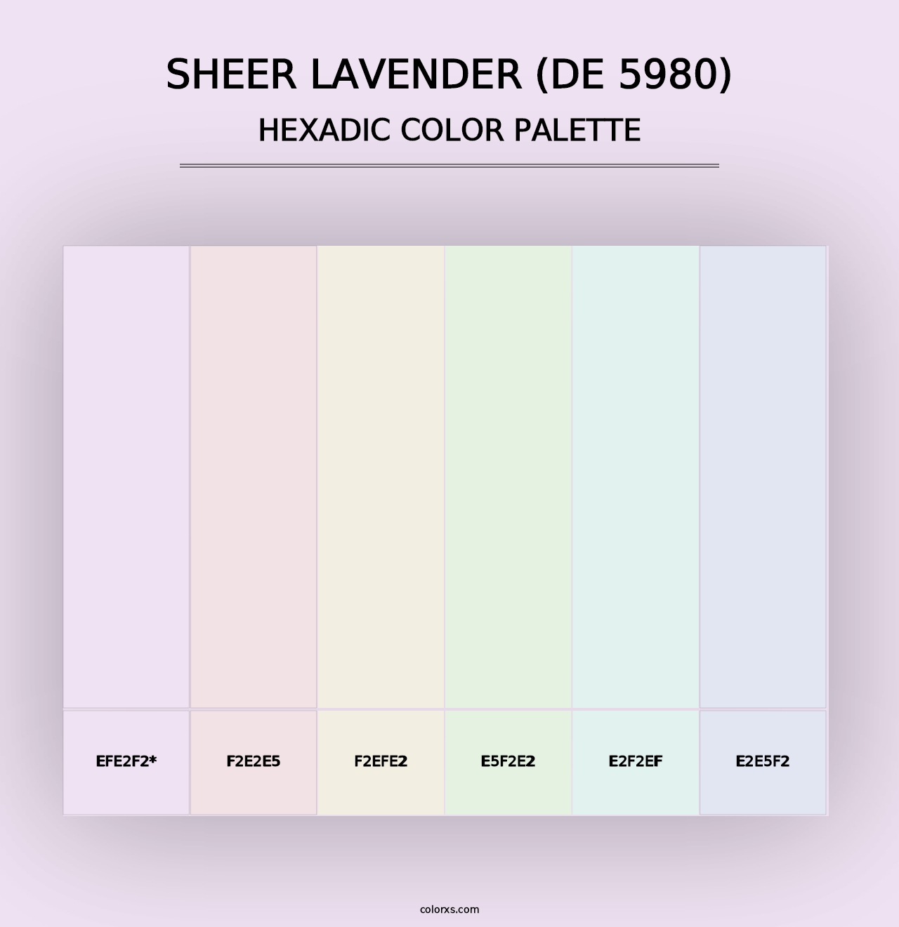 Sheer Lavender (DE 5980) - Hexadic Color Palette