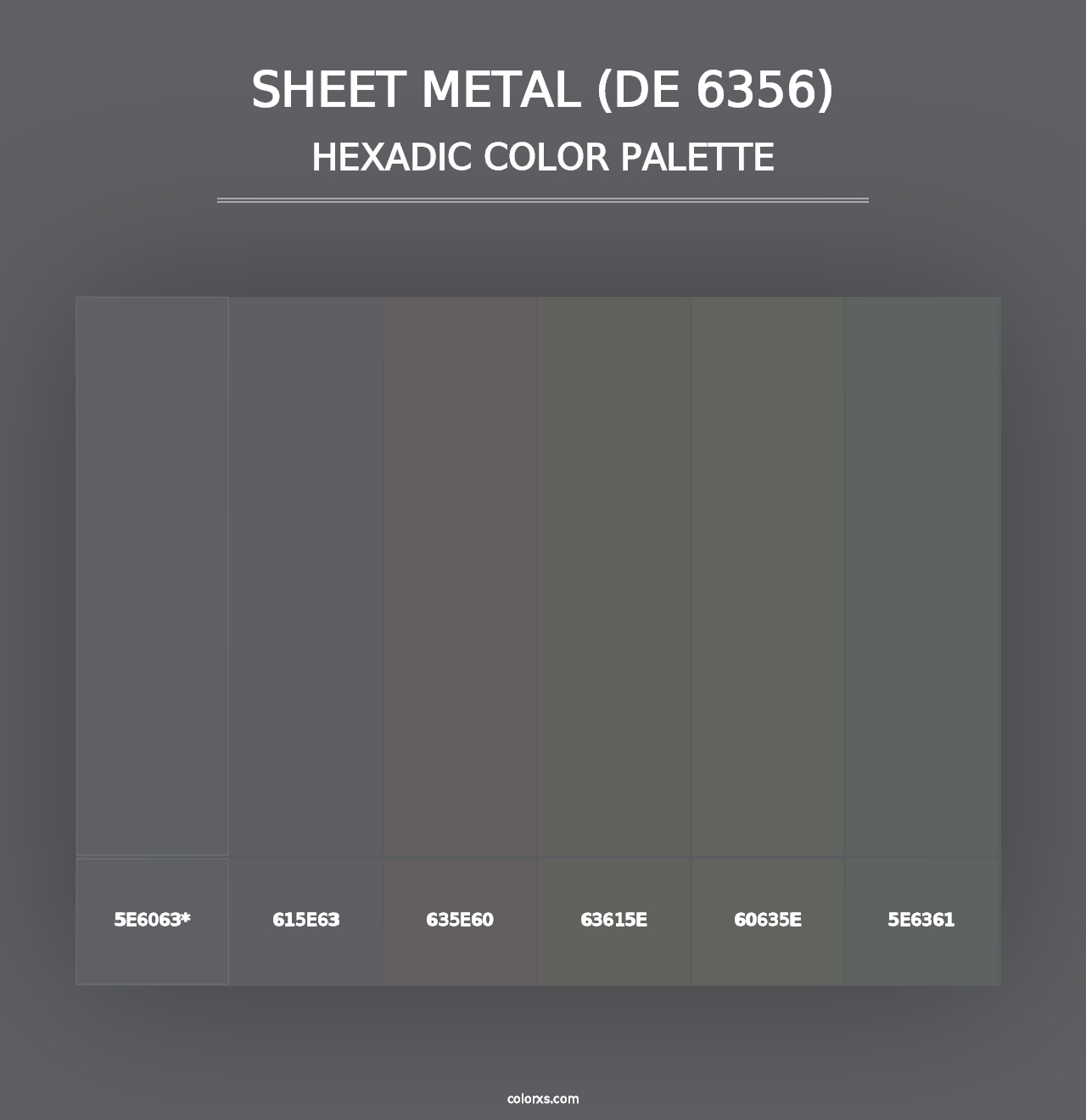 Sheet Metal (DE 6356) - Hexadic Color Palette