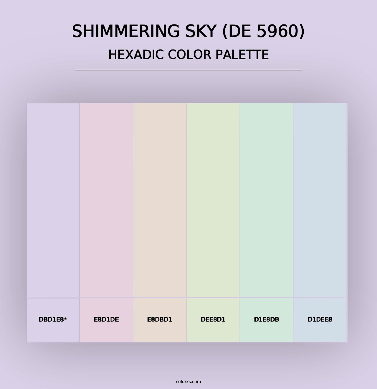 Shimmering Sky (DE 5960) - Hexadic Color Palette