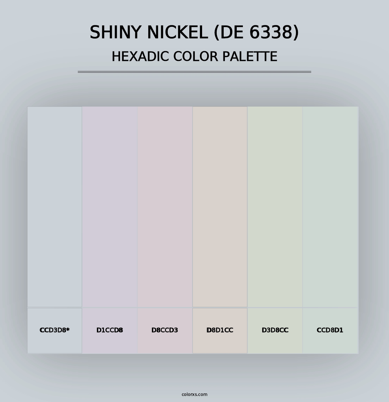 Shiny Nickel (DE 6338) - Hexadic Color Palette