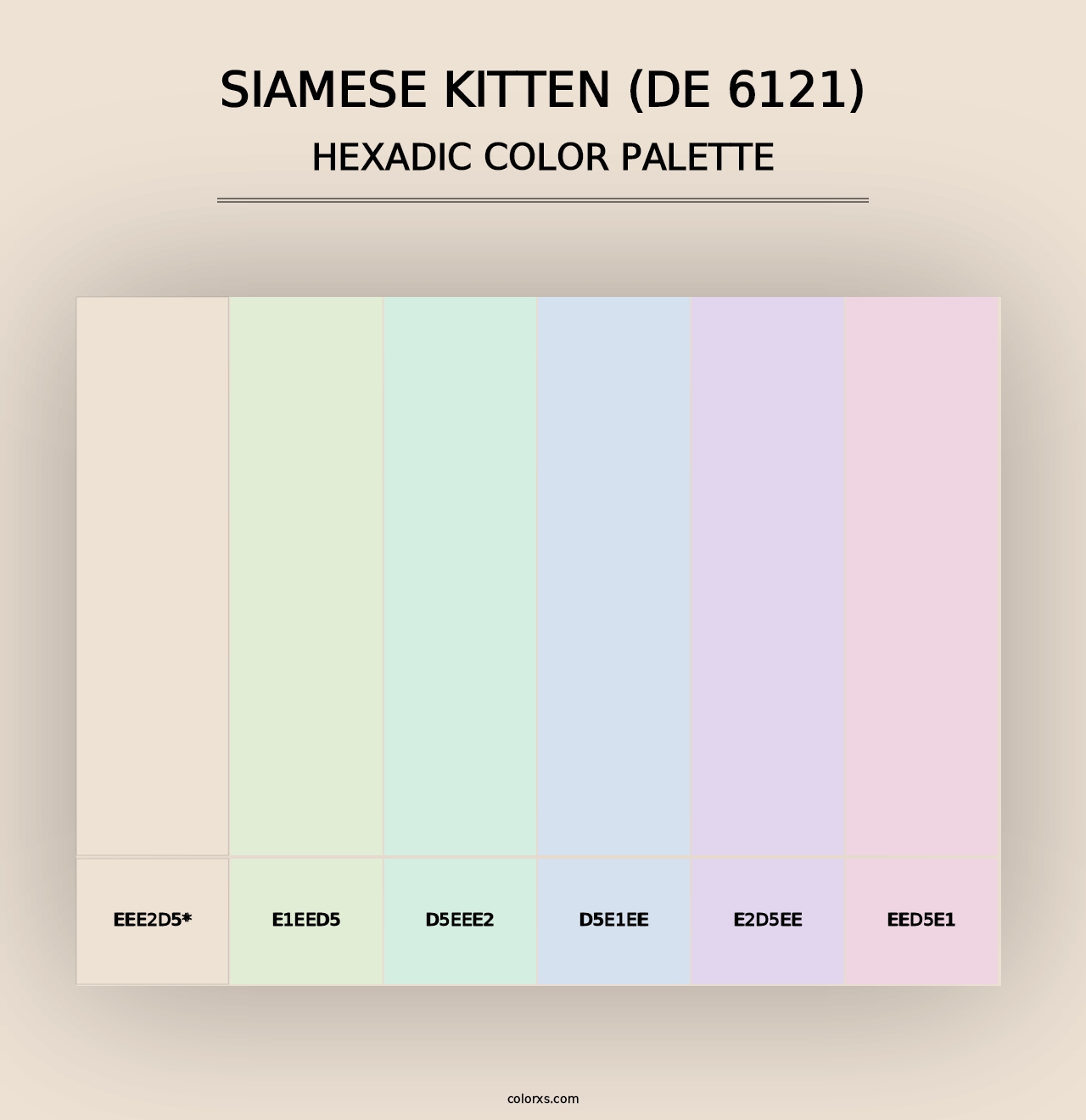 Siamese Kitten (DE 6121) - Hexadic Color Palette