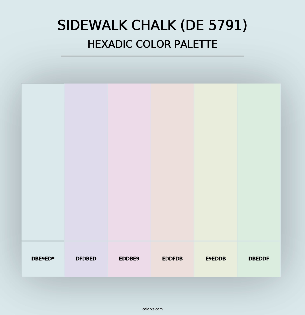 Sidewalk Chalk (DE 5791) - Hexadic Color Palette