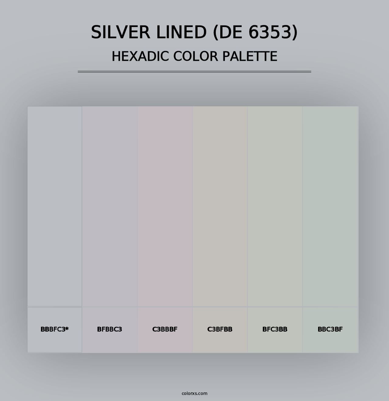 Silver Lined (DE 6353) - Hexadic Color Palette