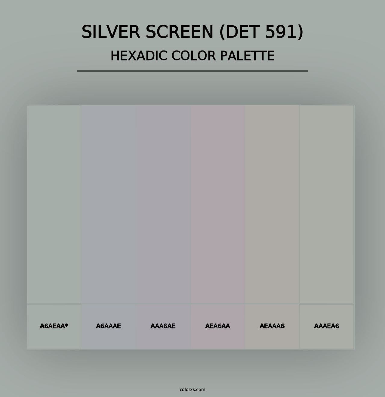 Silver Screen (DET 591) - Hexadic Color Palette