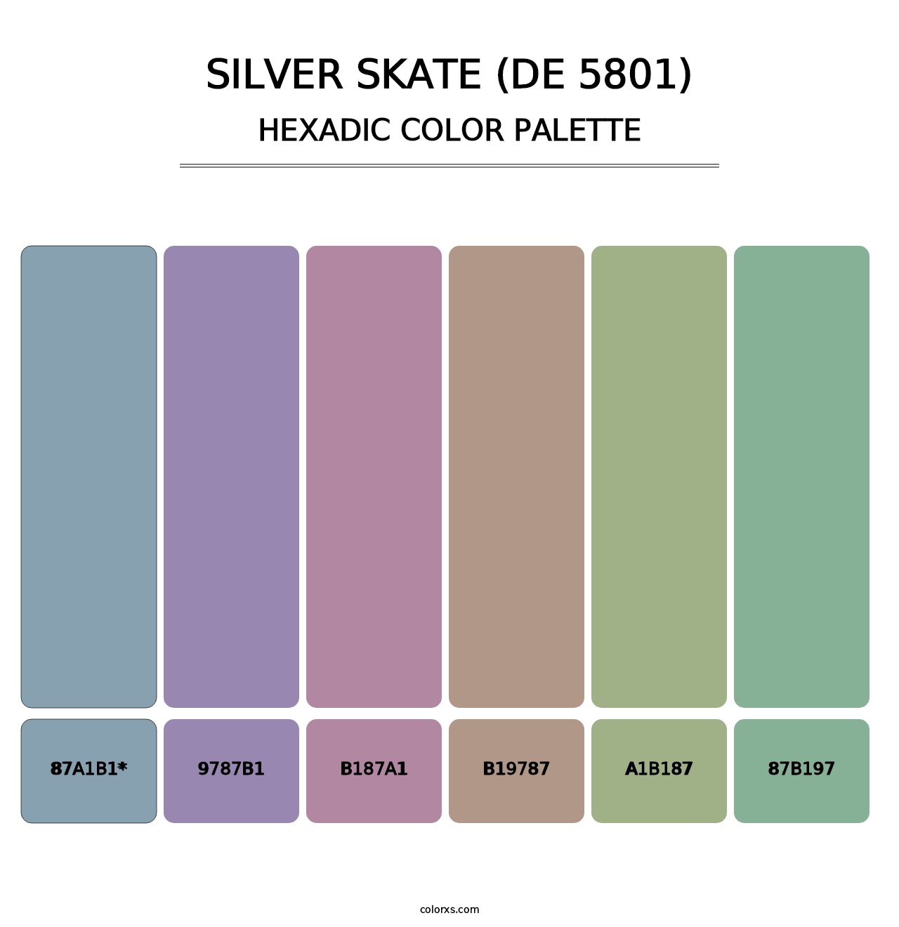 Silver Skate (DE 5801) - Hexadic Color Palette