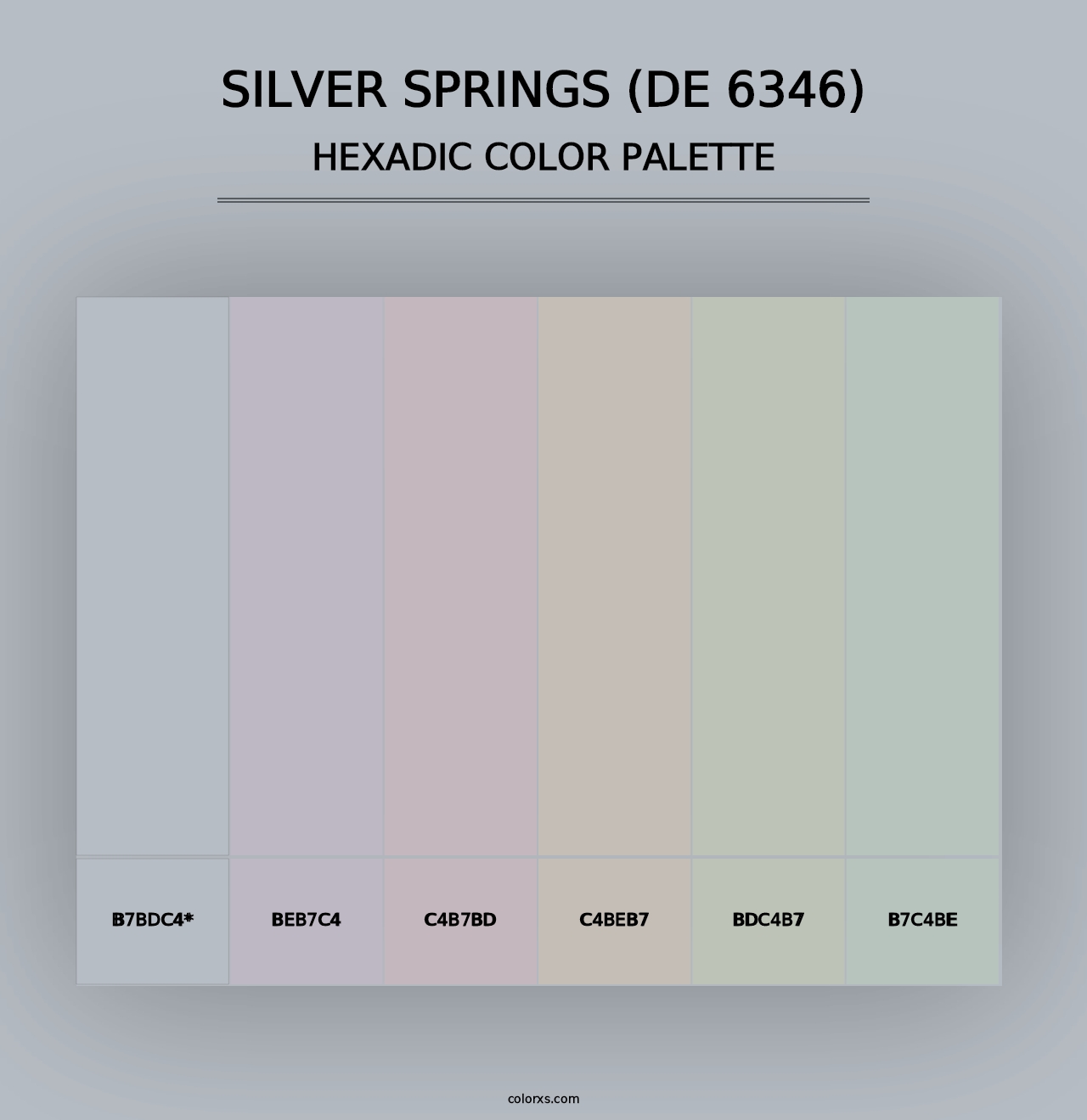 Silver Springs (DE 6346) - Hexadic Color Palette