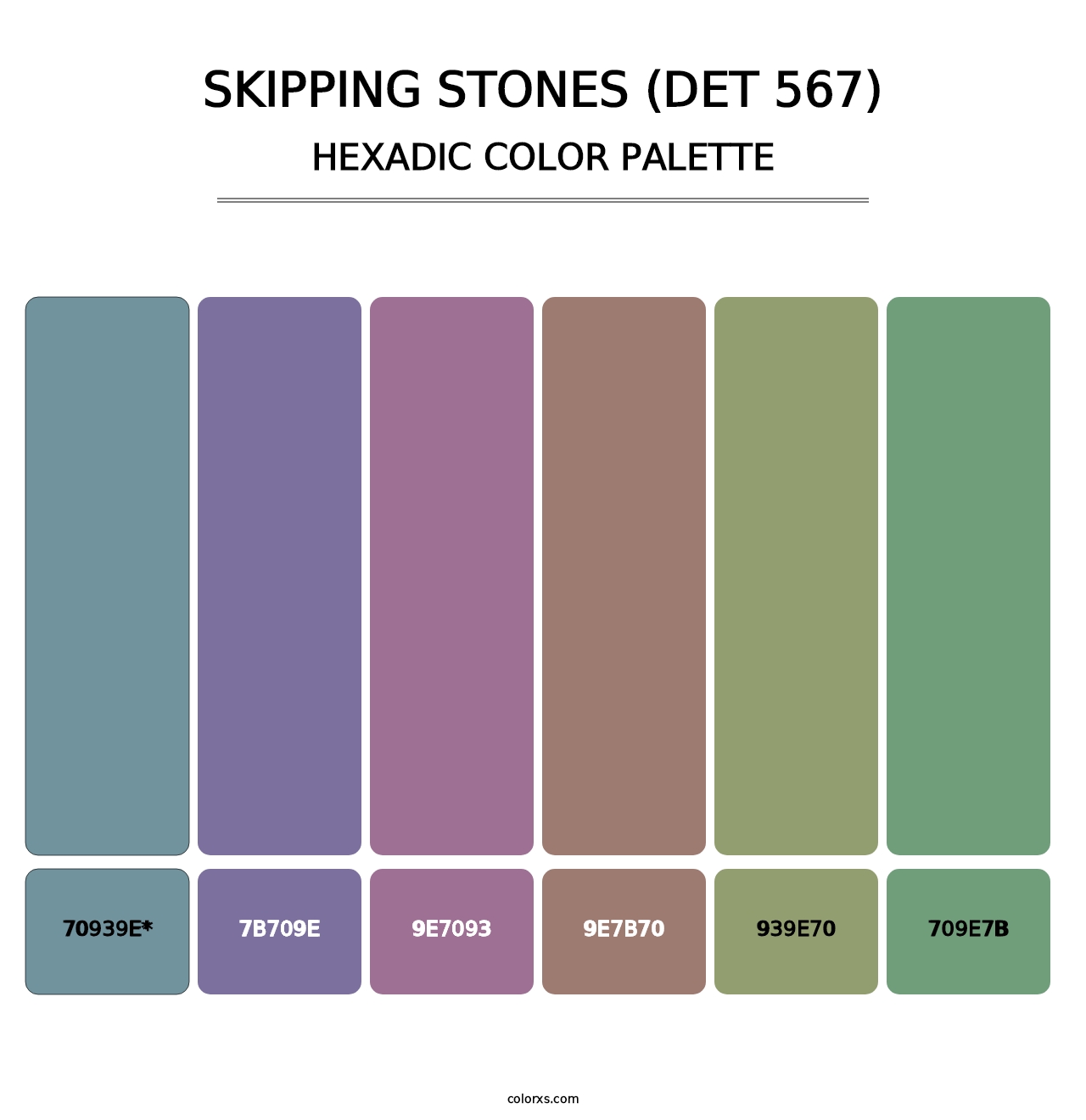 Skipping Stones (DET 567) - Hexadic Color Palette