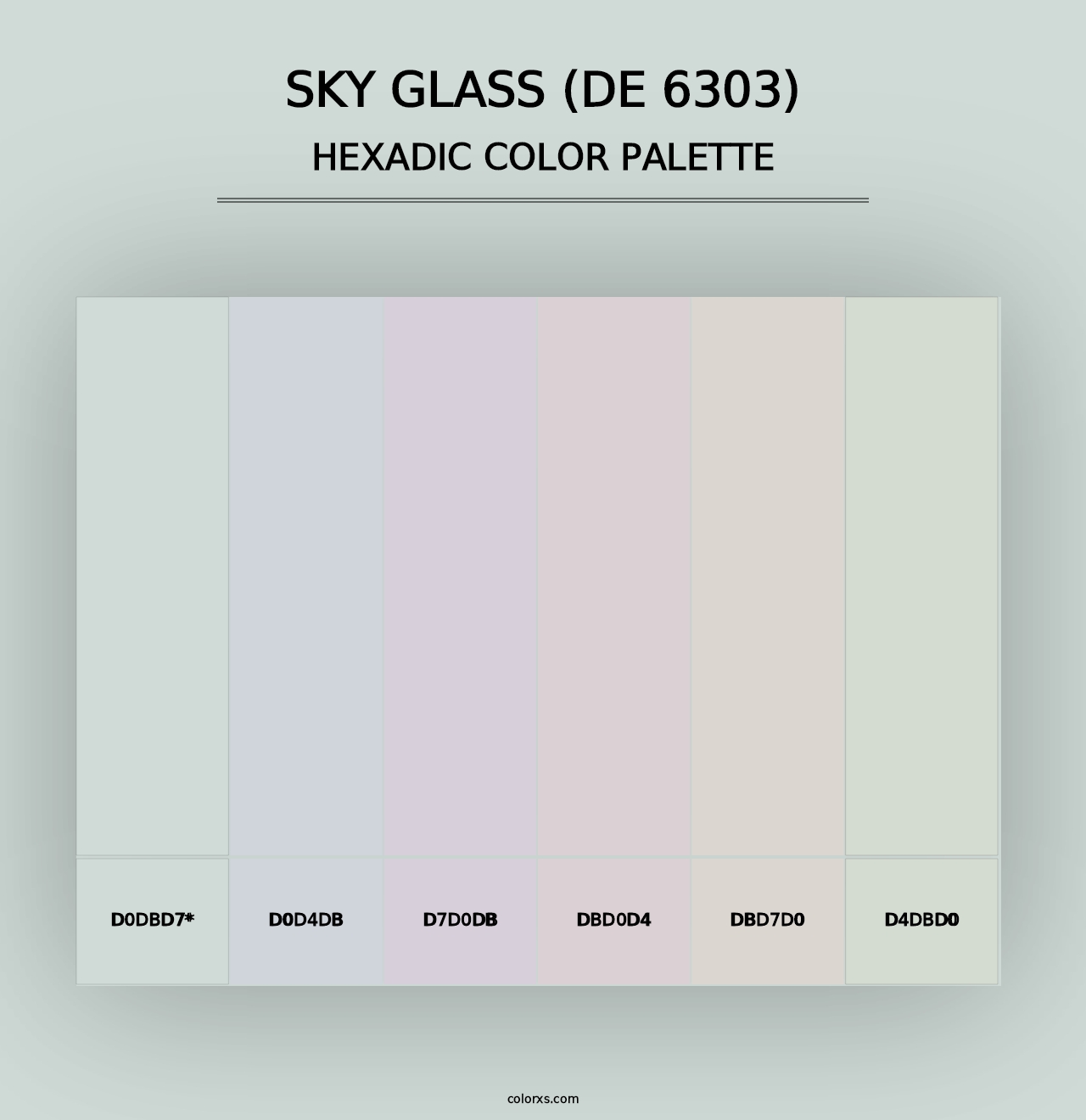 Sky Glass (DE 6303) - Hexadic Color Palette