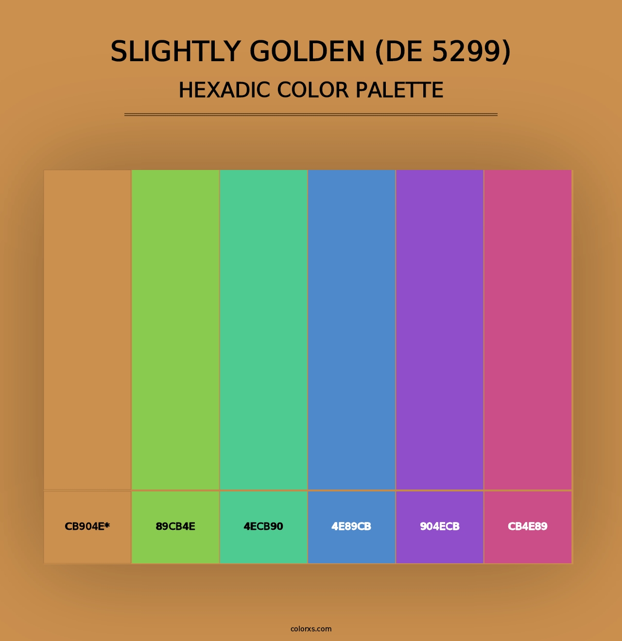 Slightly Golden (DE 5299) - Hexadic Color Palette