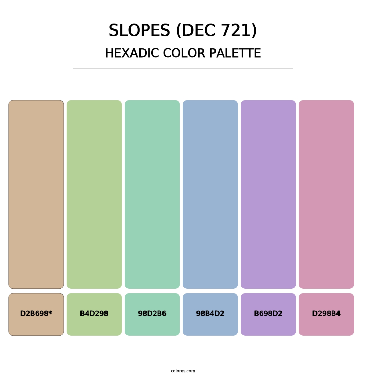 Slopes (DEC 721) - Hexadic Color Palette