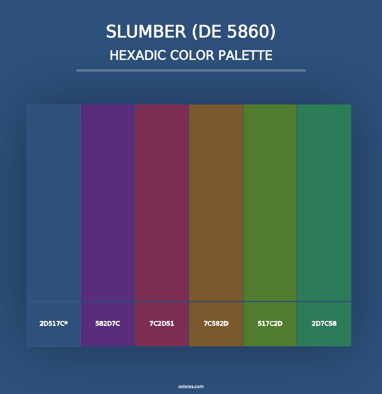 Slumber (DE 5860) - Hexadic Color Palette