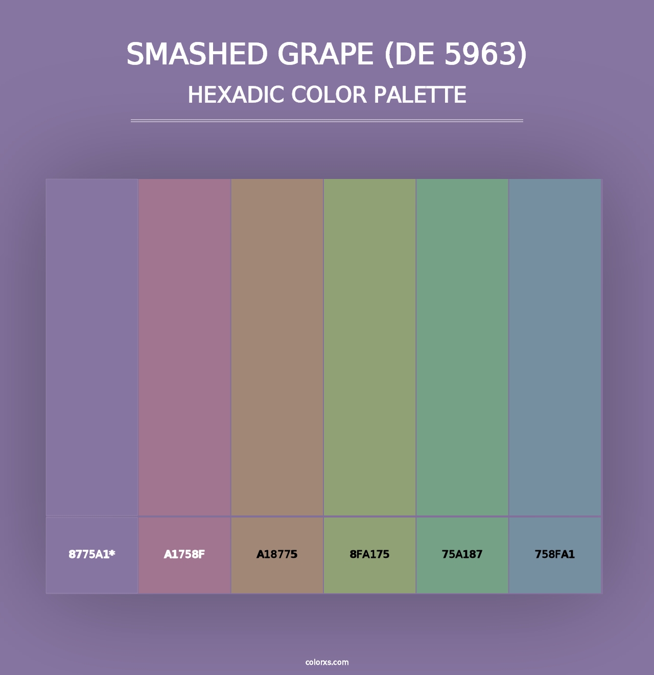 Smashed Grape (DE 5963) - Hexadic Color Palette