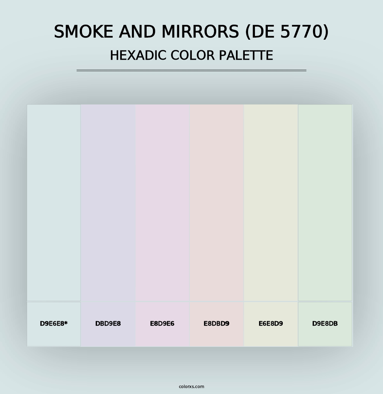 Smoke and Mirrors (DE 5770) - Hexadic Color Palette