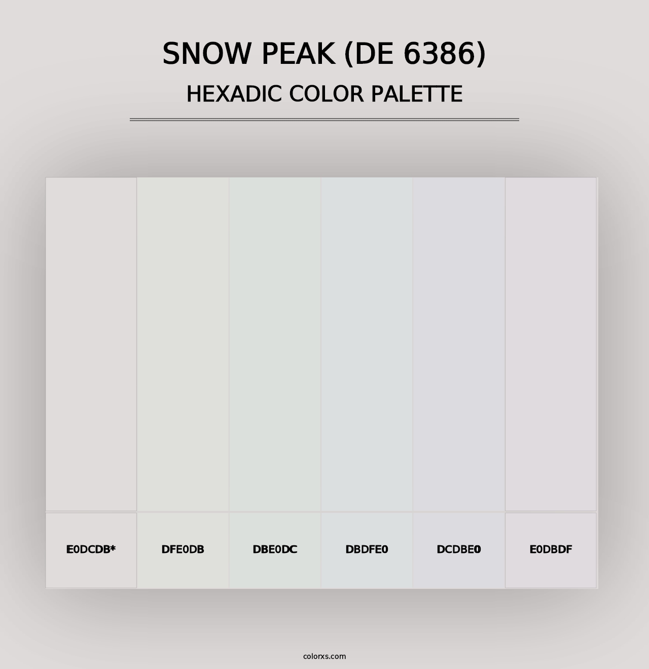 Snow Peak (DE 6386) - Hexadic Color Palette