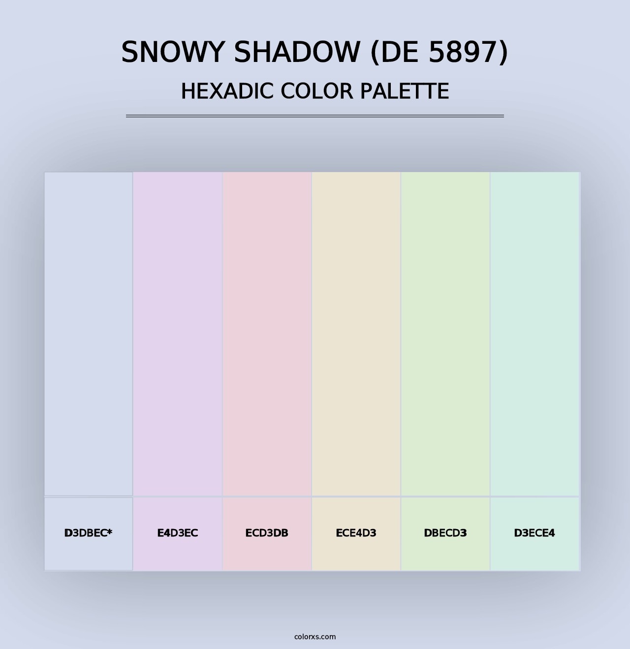 Snowy Shadow (DE 5897) - Hexadic Color Palette