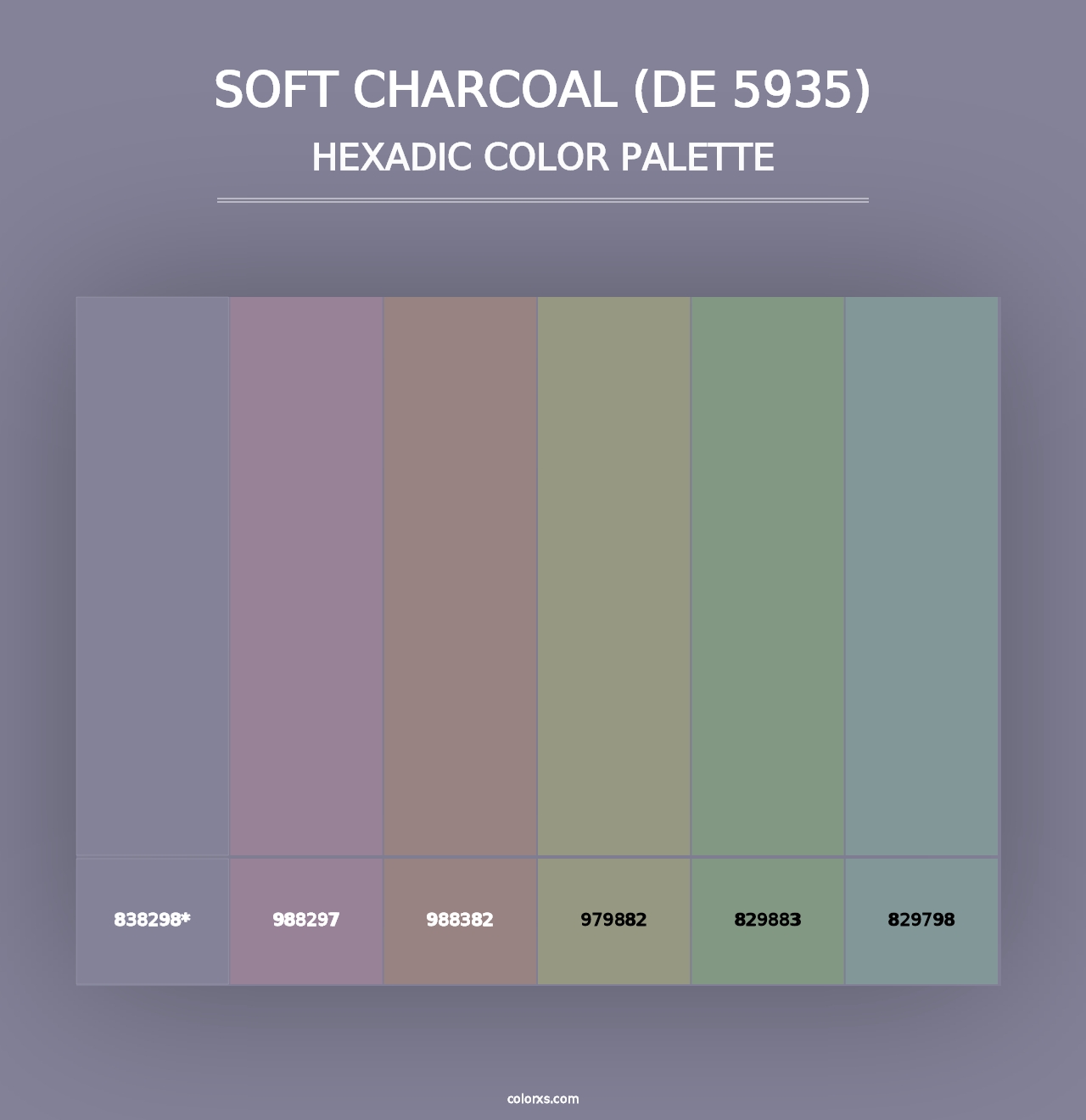 Soft Charcoal (DE 5935) - Hexadic Color Palette