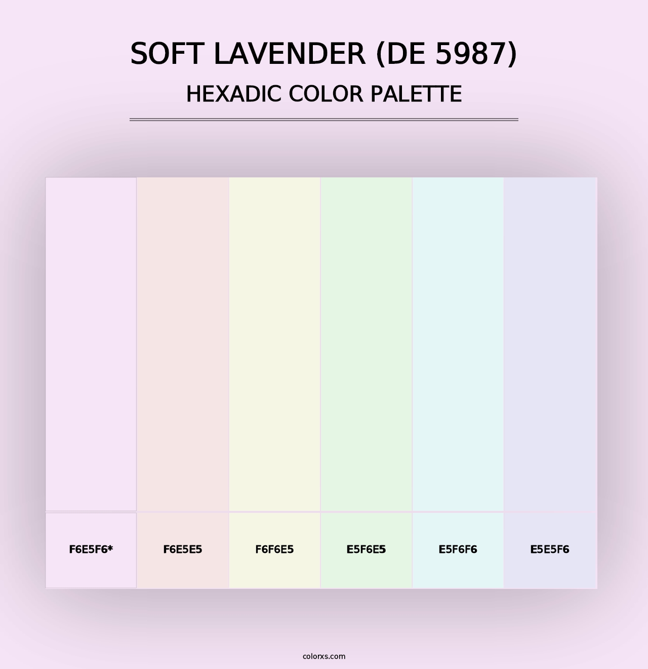 Soft Lavender (DE 5987) - Hexadic Color Palette