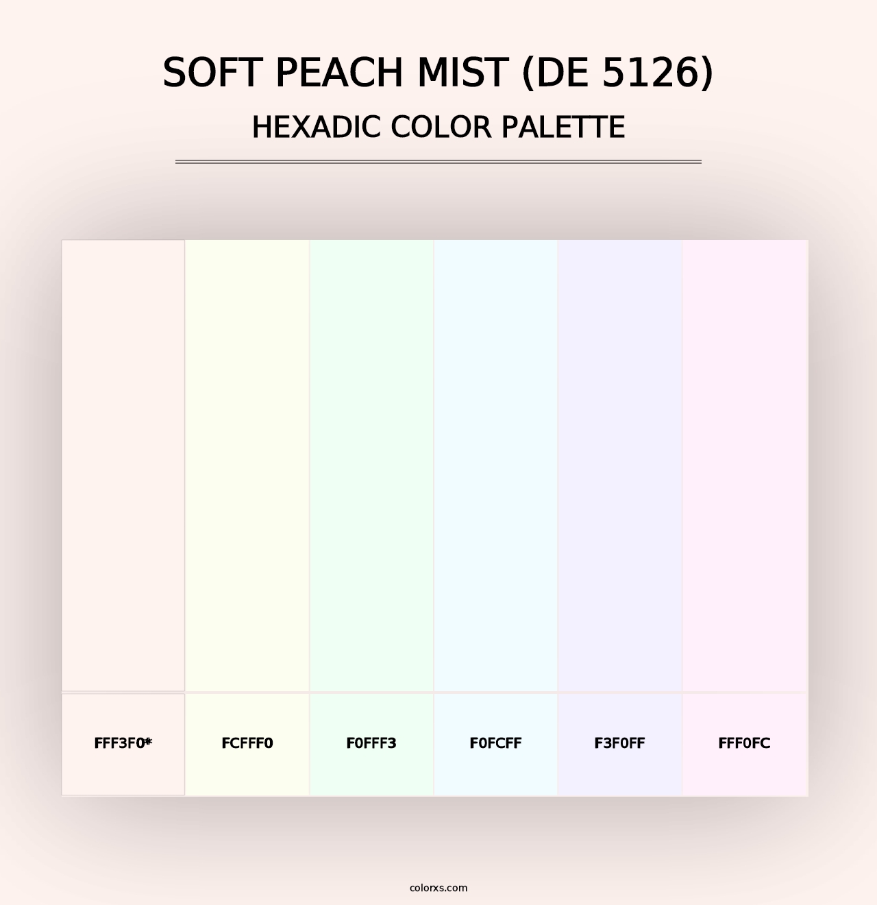 Soft Peach Mist (DE 5126) - Hexadic Color Palette