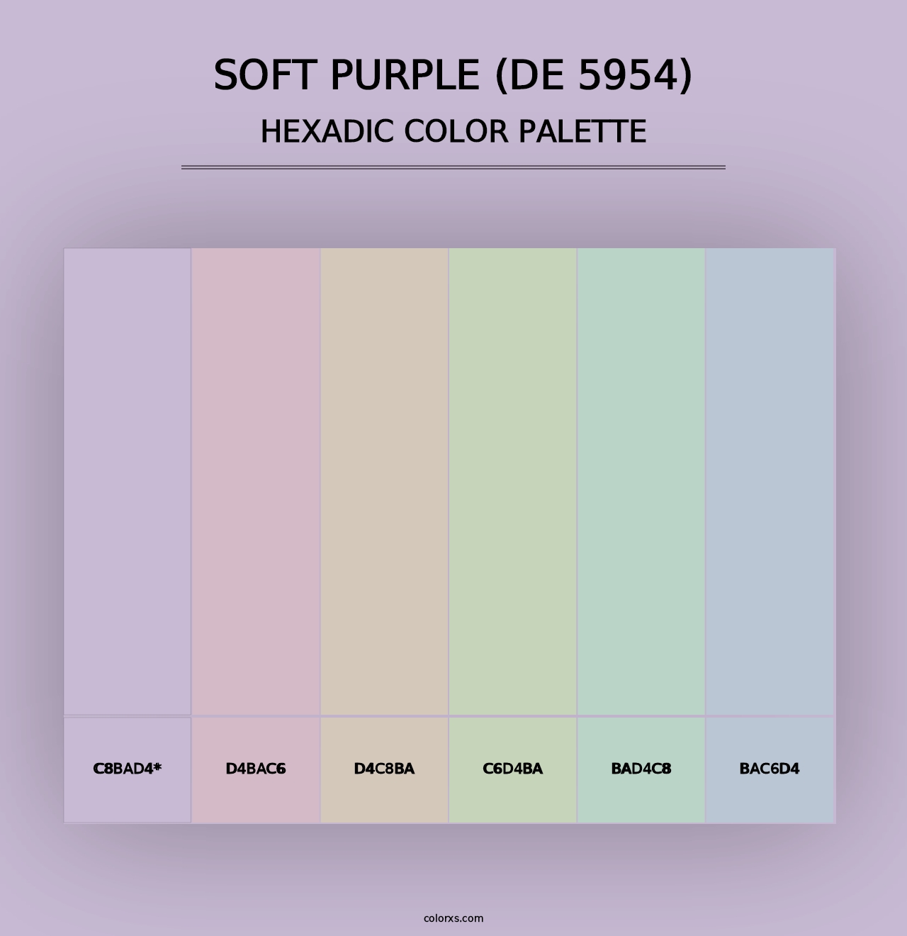 Soft Purple (DE 5954) - Hexadic Color Palette