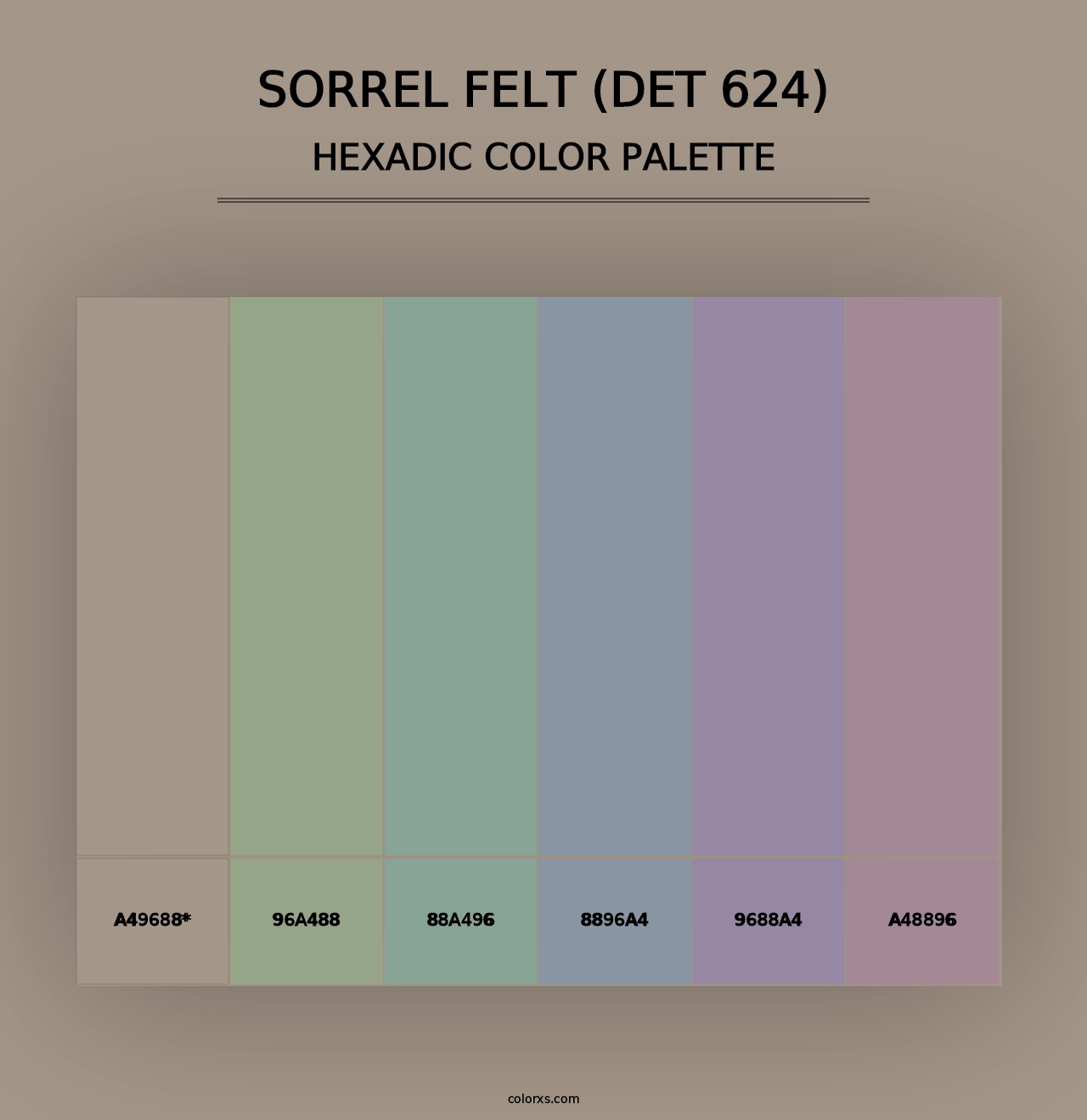 Sorrel Felt (DET 624) - Hexadic Color Palette