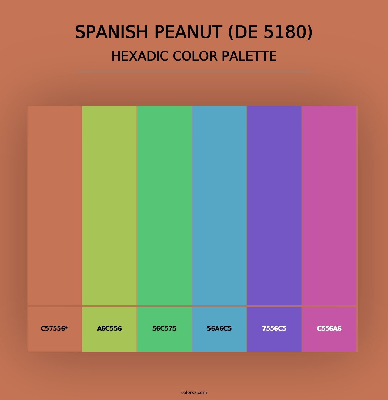 Spanish Peanut (DE 5180) - Hexadic Color Palette