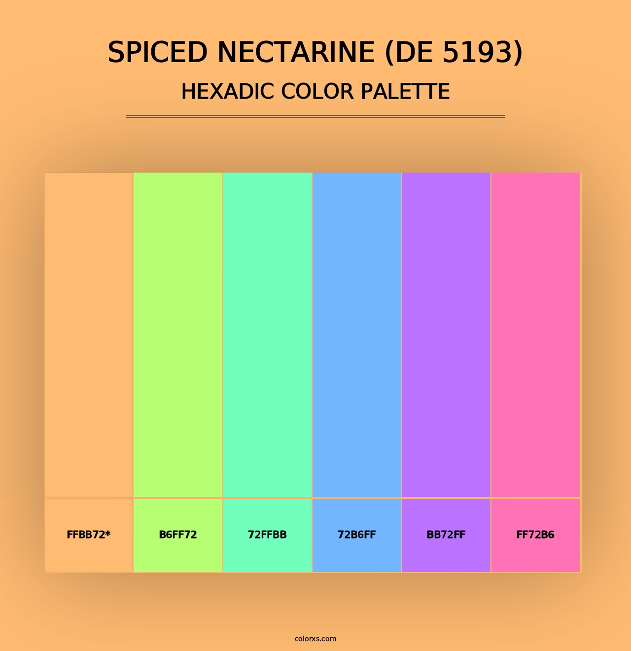 Spiced Nectarine (DE 5193) - Hexadic Color Palette