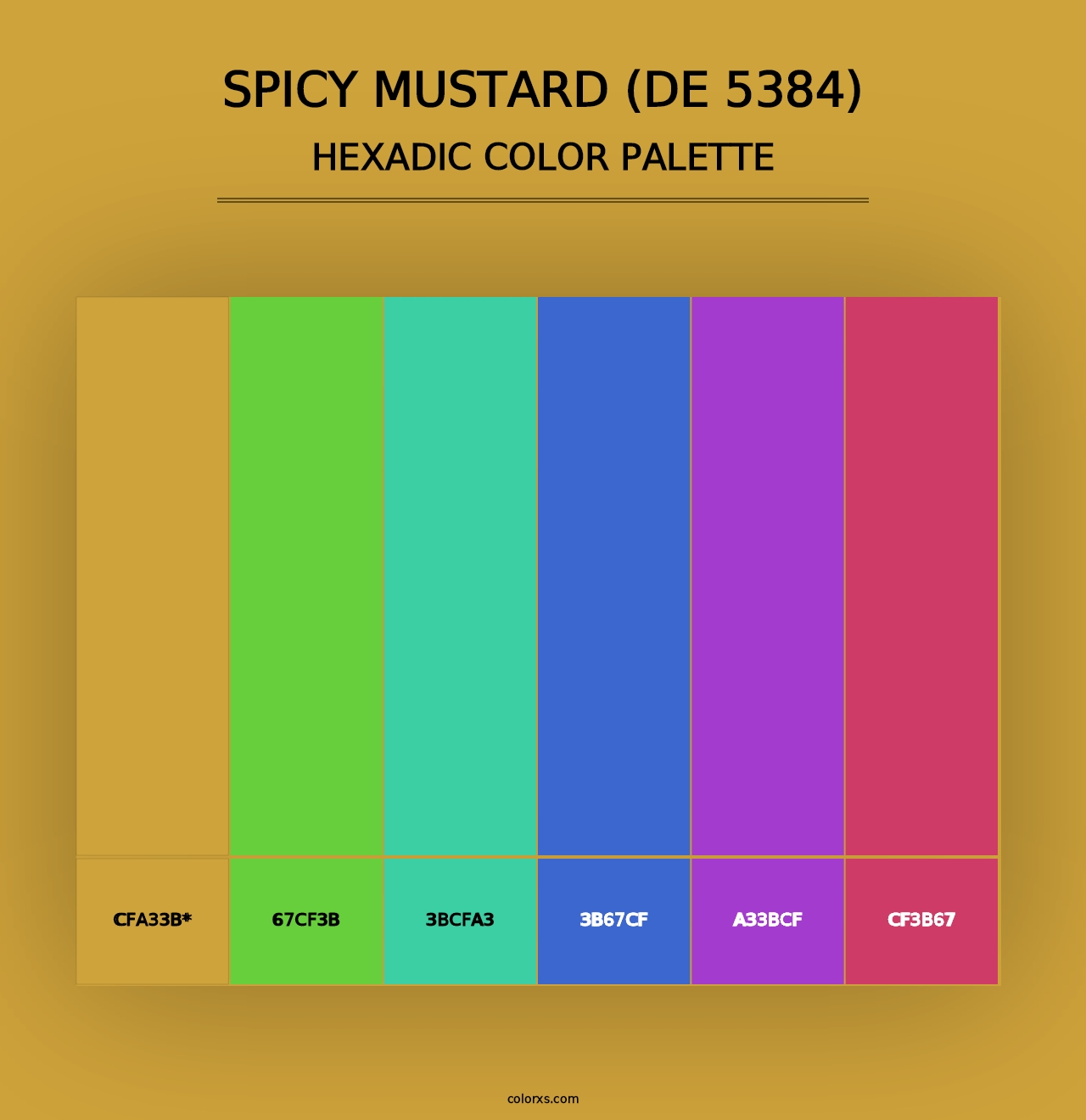 Spicy Mustard (DE 5384) - Hexadic Color Palette