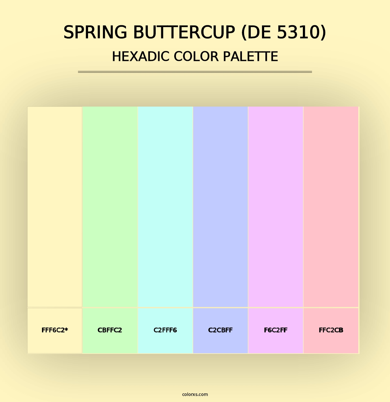 Spring Buttercup (DE 5310) - Hexadic Color Palette