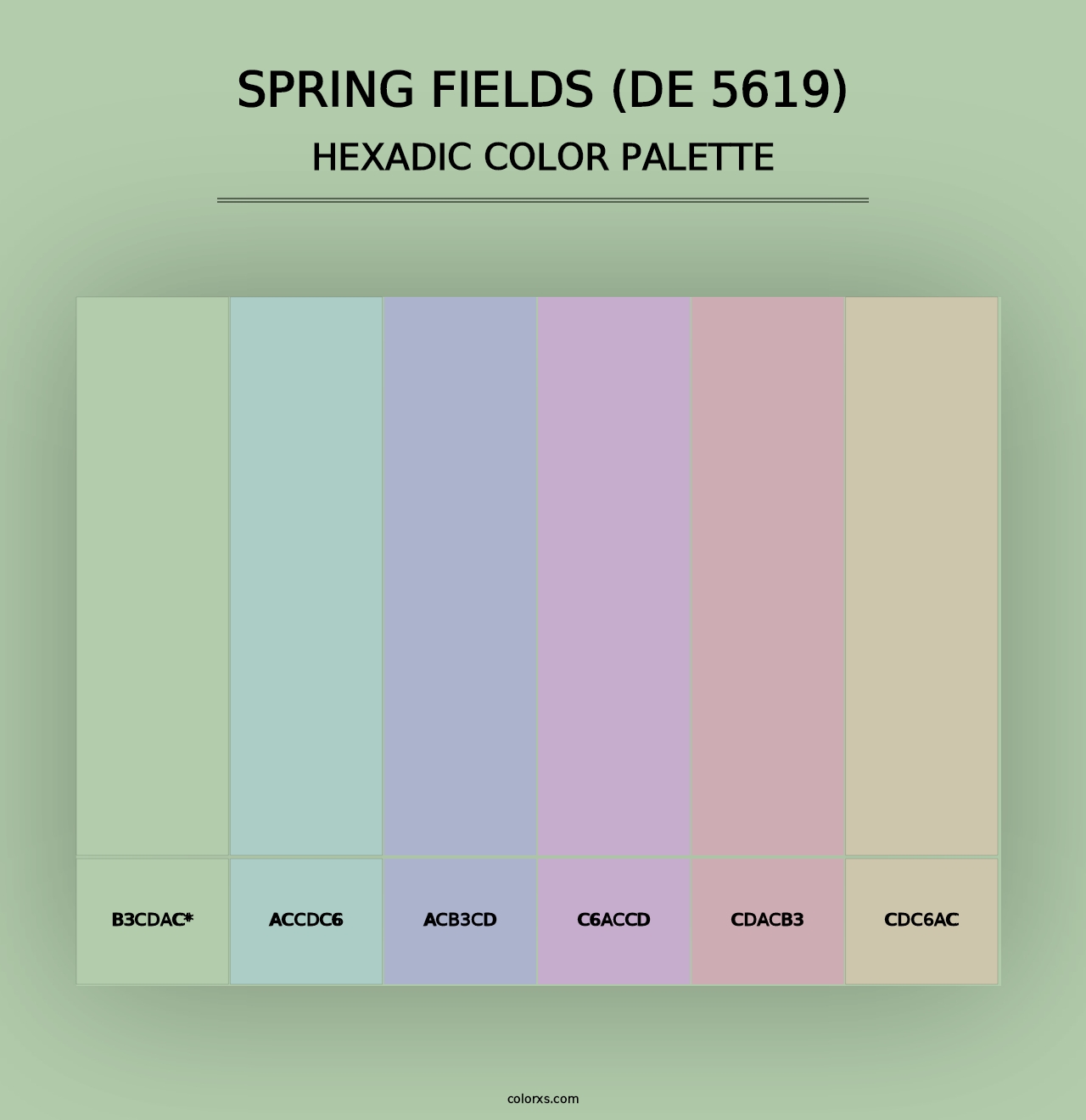 Spring Fields (DE 5619) - Hexadic Color Palette