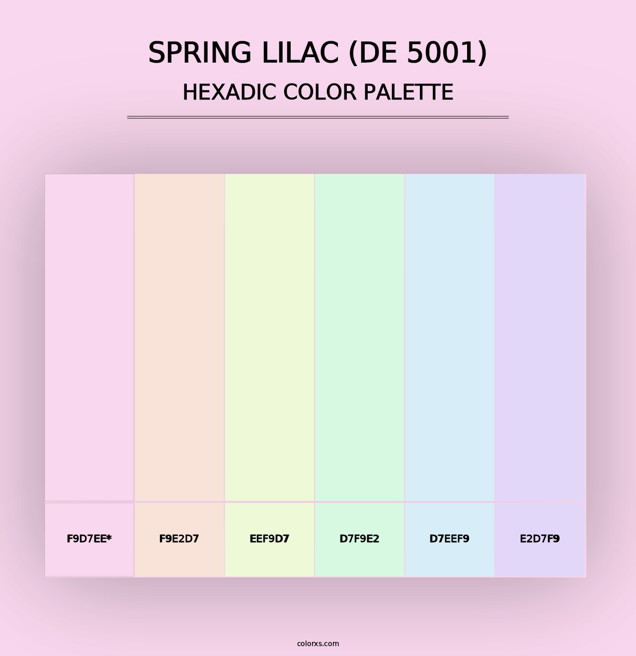 Spring Lilac (DE 5001) - Hexadic Color Palette