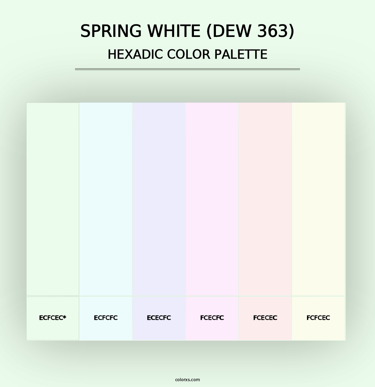 Spring White (DEW 363) - Hexadic Color Palette