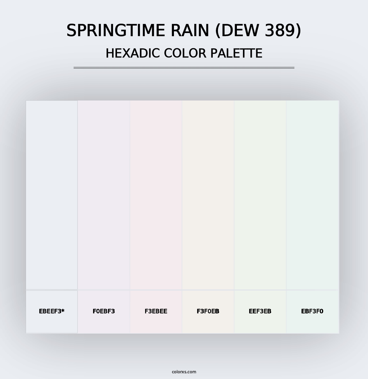 Springtime Rain (DEW 389) - Hexadic Color Palette