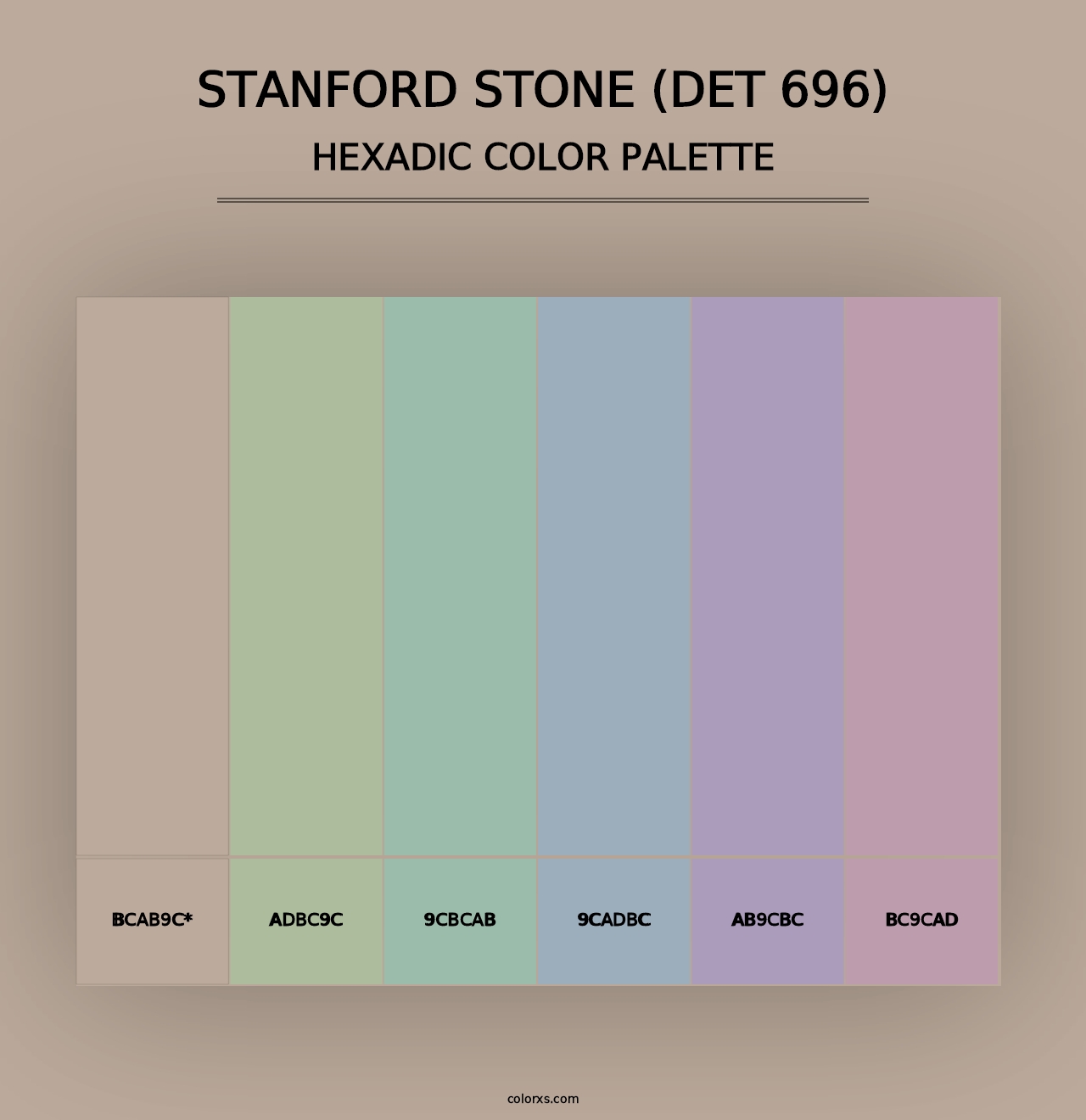 Stanford Stone (DET 696) - Hexadic Color Palette