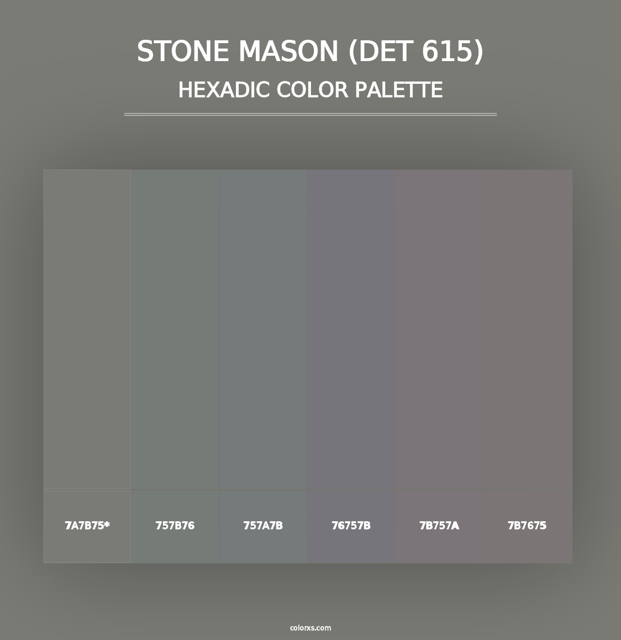 Stone Mason (DET 615) - Hexadic Color Palette