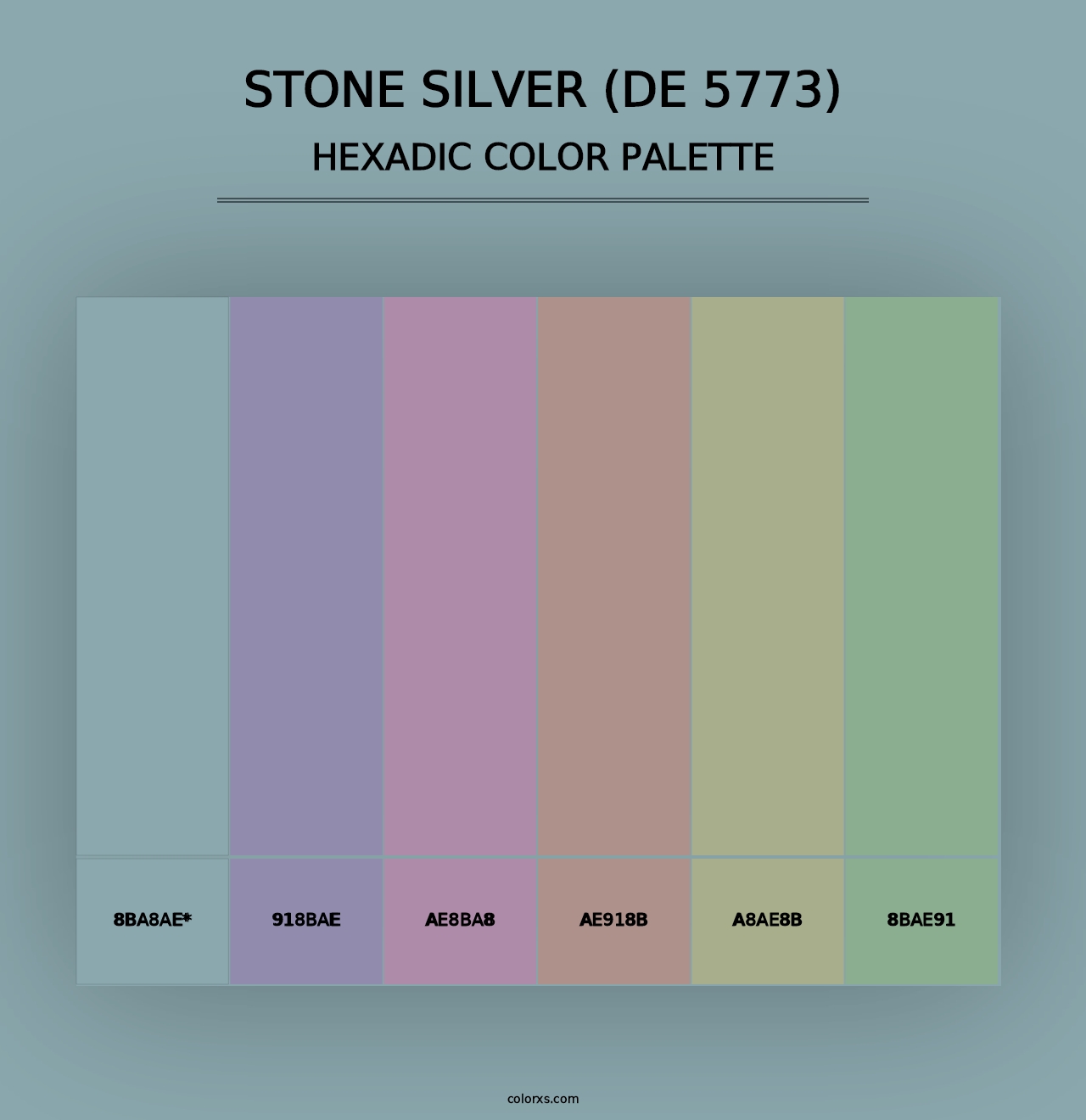 Stone Silver (DE 5773) - Hexadic Color Palette