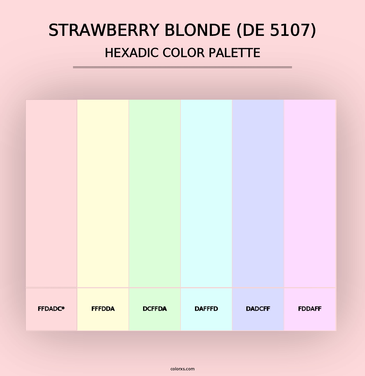 Strawberry Blonde (DE 5107) - Hexadic Color Palette