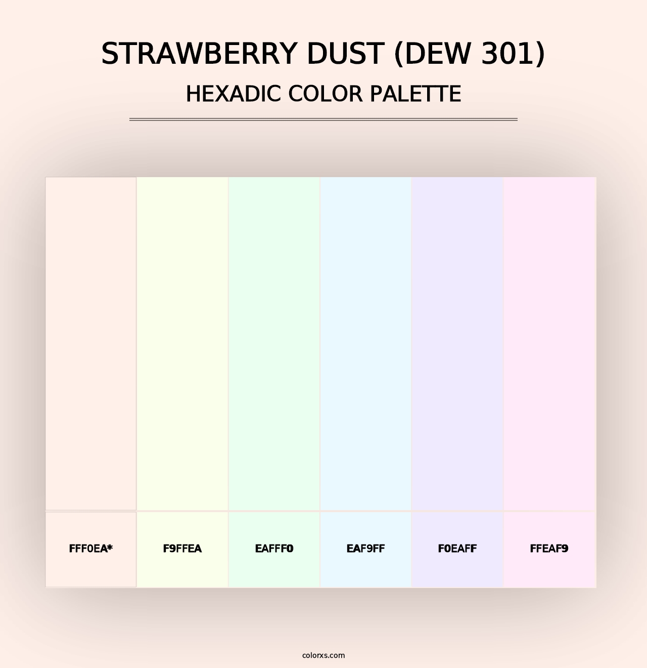 Strawberry Dust (DEW 301) - Hexadic Color Palette