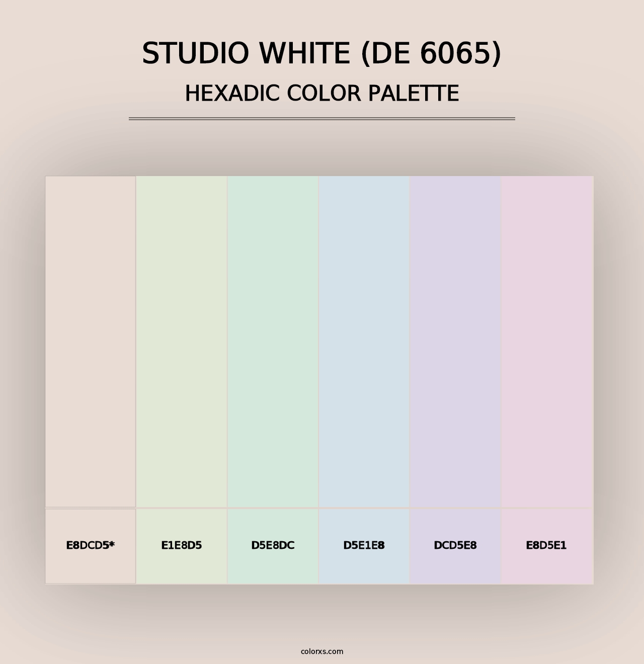 Studio White (DE 6065) - Hexadic Color Palette