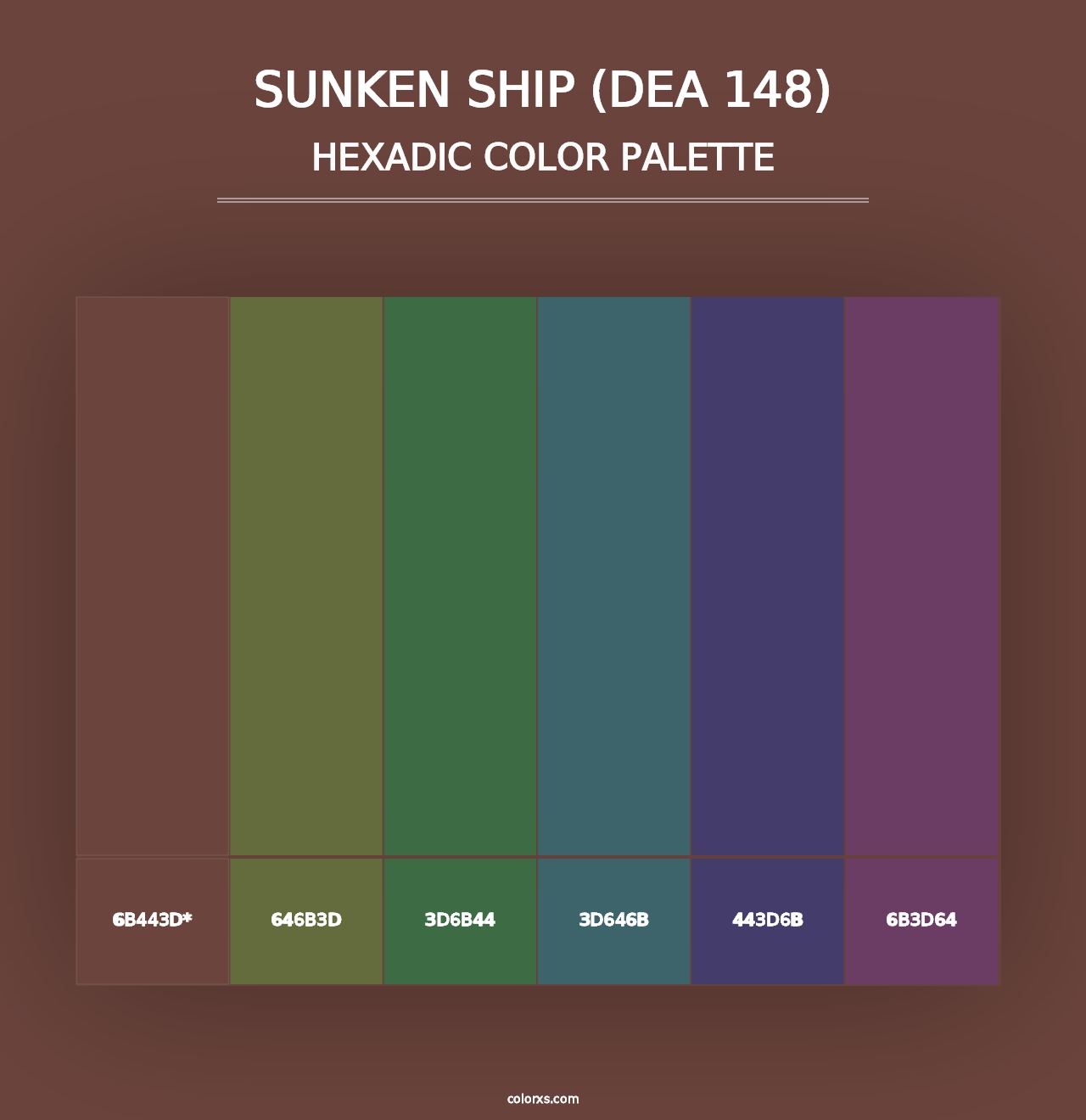 Sunken Ship (DEA 148) - Hexadic Color Palette