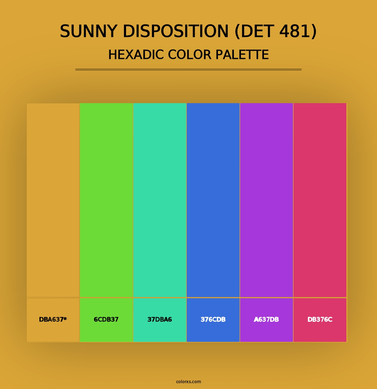 Sunny Disposition (DET 481) - Hexadic Color Palette