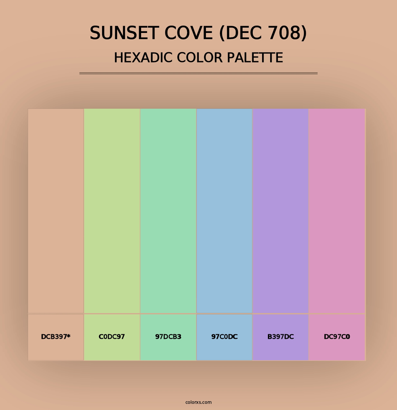 Sunset Cove (DEC 708) - Hexadic Color Palette