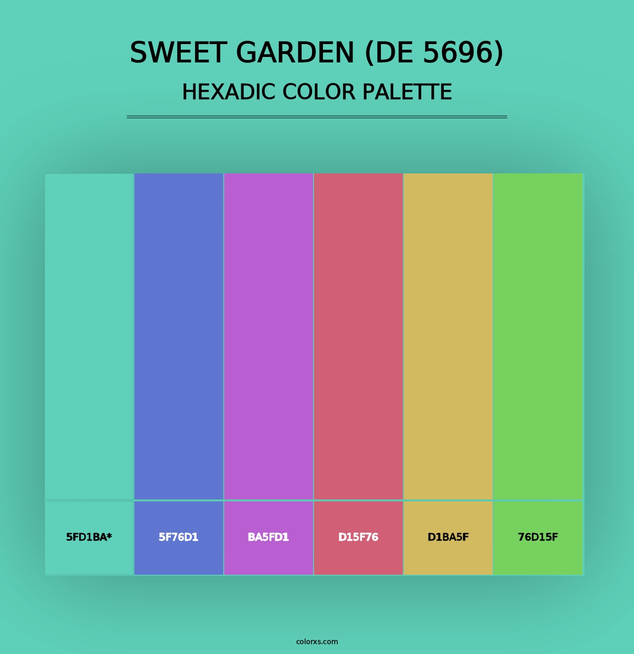 Sweet Garden (DE 5696) - Hexadic Color Palette