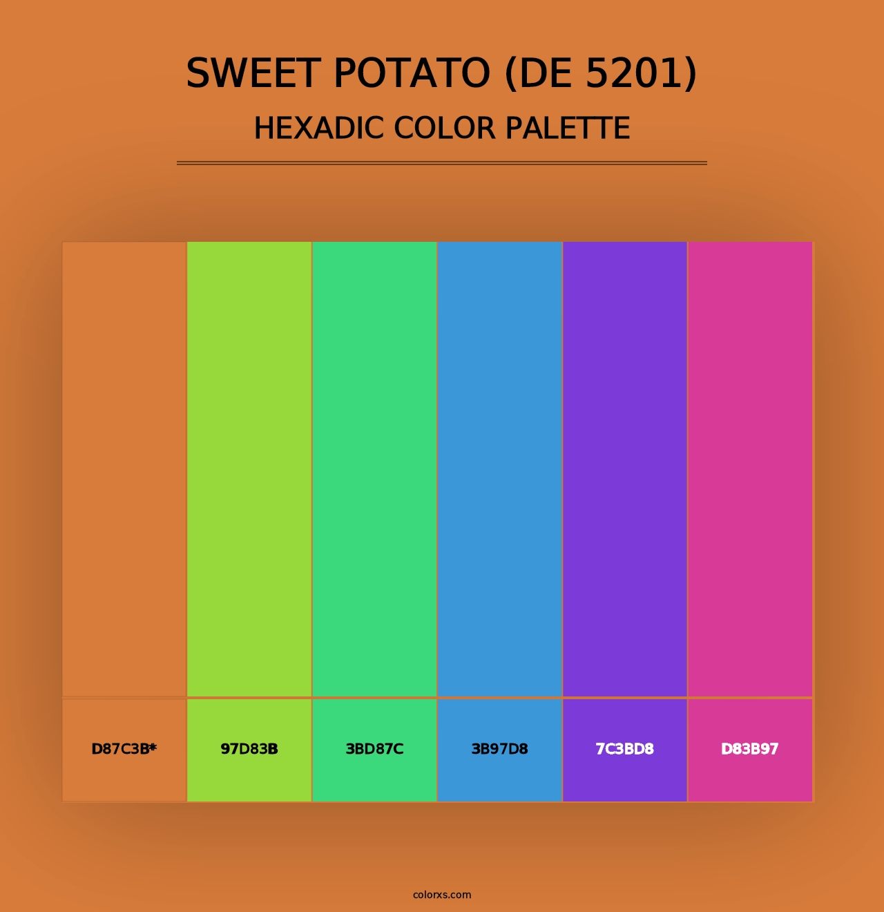 Sweet Potato (DE 5201) - Hexadic Color Palette