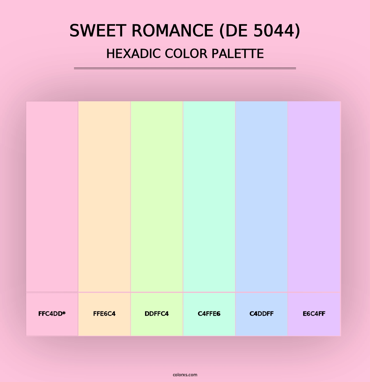 Sweet Romance (DE 5044) - Hexadic Color Palette