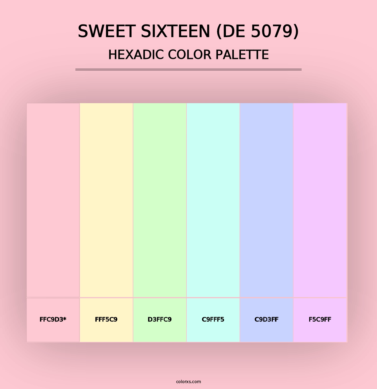 Sweet Sixteen (DE 5079) - Hexadic Color Palette