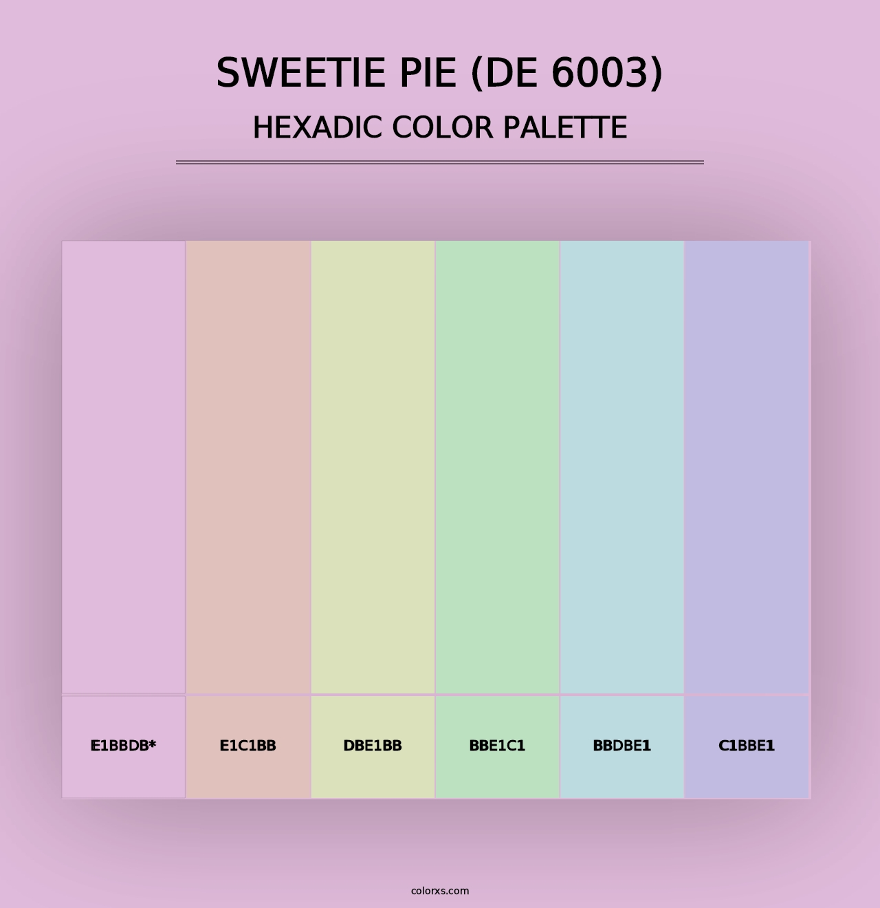 Sweetie Pie (DE 6003) - Hexadic Color Palette