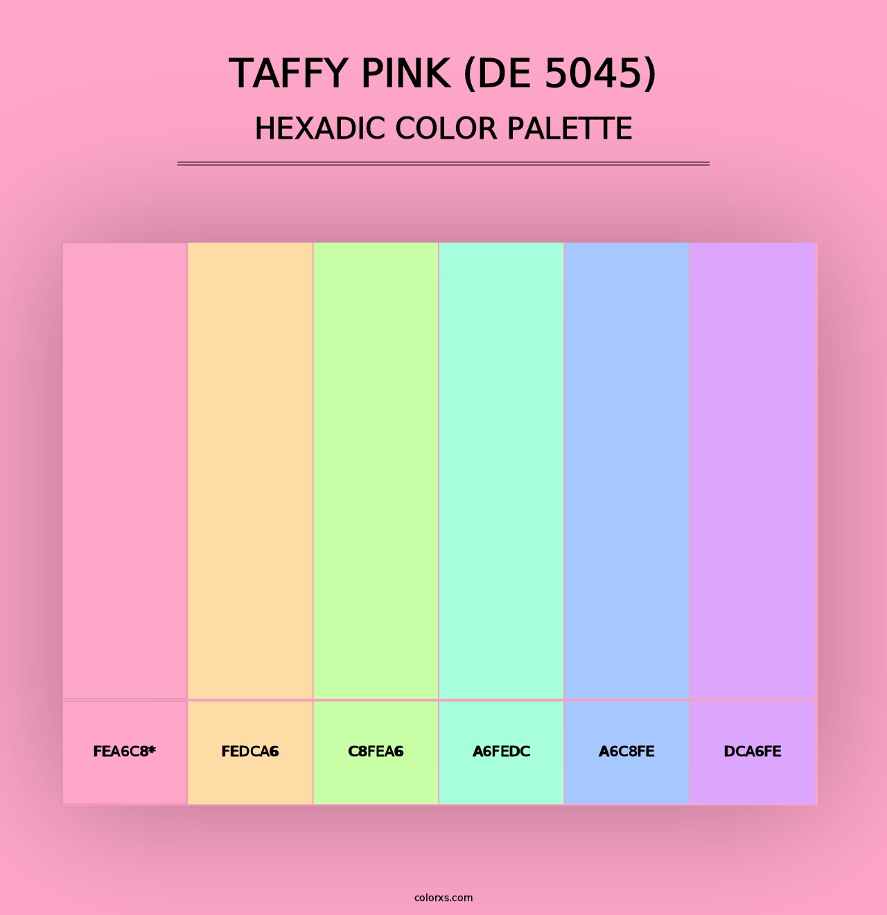 Taffy Pink (DE 5045) - Hexadic Color Palette