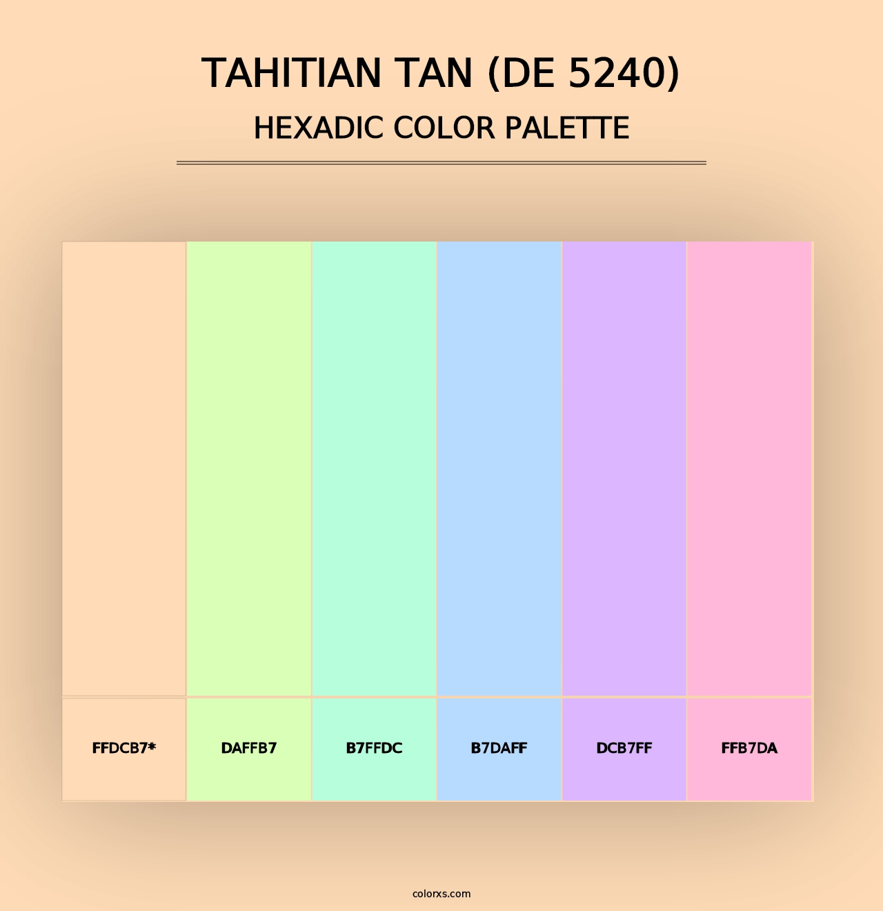 Tahitian Tan (DE 5240) - Hexadic Color Palette