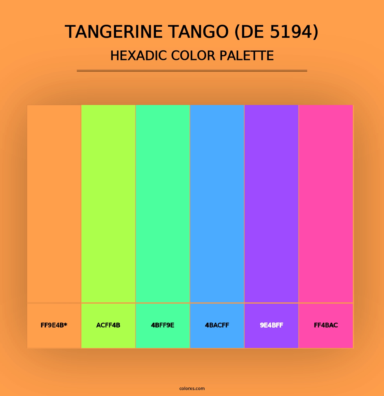 Tangerine Tango (DE 5194) - Hexadic Color Palette