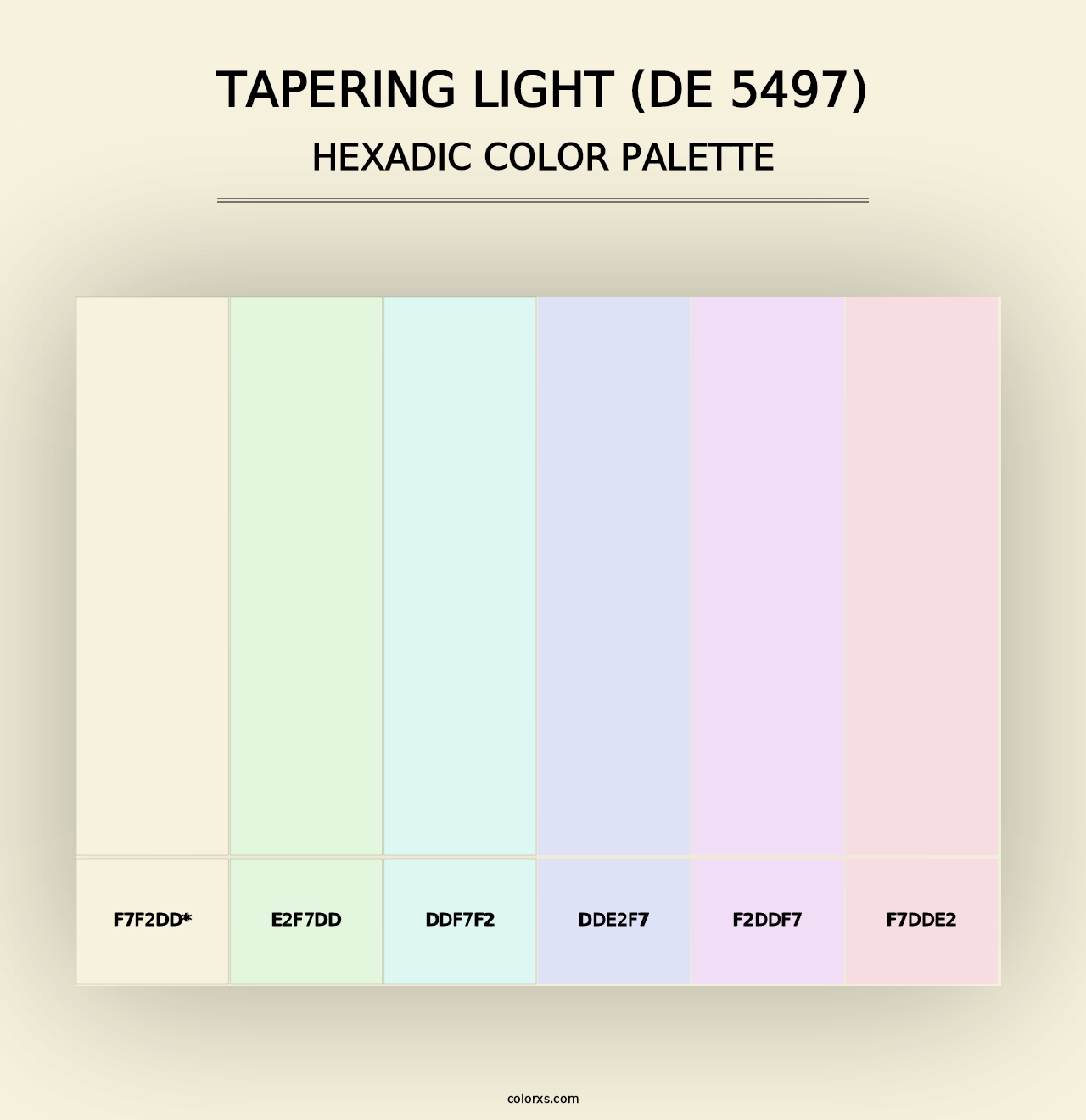 Tapering Light (DE 5497) - Hexadic Color Palette